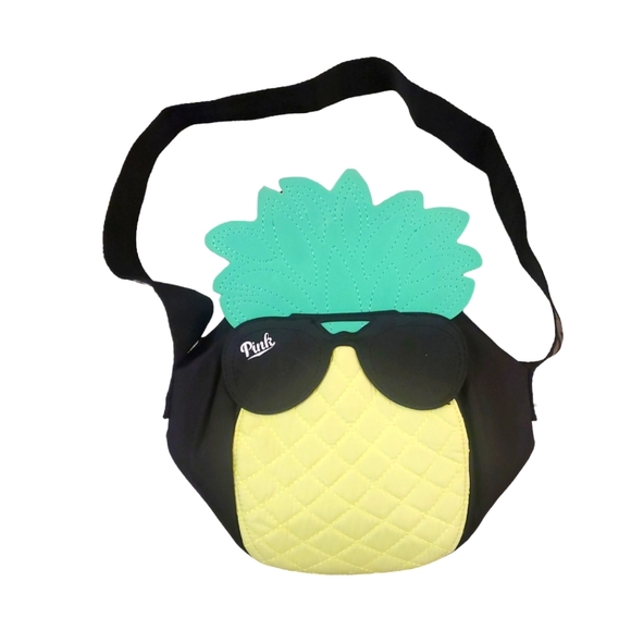 PINK Victoria's Secret Yellow Pineapple Lunch Bag Tote Insulated Cooler‎ - Picture 1 of 5